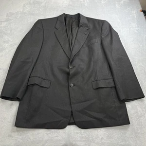 Burberry London Blazer Mens 44R Wool Two Button Front Charcoal Gray Jacket Coat - Picture 1 of 14
