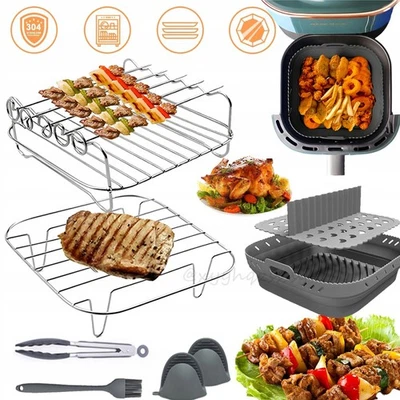 8x Silikonform 21x21x8cm für Ninja Speedi ON400UK Heißluftfritteuse Backform DHL - Bild 1 von 4