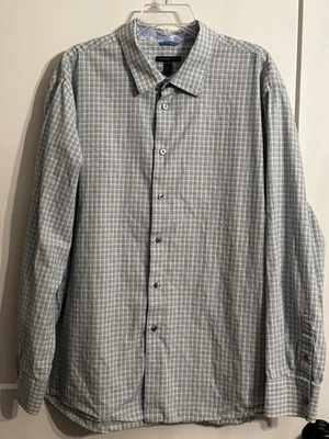 Camisa Van Heusen Hombre Talla XXL 18-18 1/2 Algodón Mezcla Poliéster Pastel Cuadros Preppy Foto 1 de 4