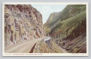 Golden Gate Nº 107 Postal Parque Yellowstone Haynes Serie 100 Tipo A - Imagen 1 de 2