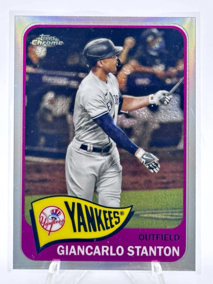 2021 Topps Series 2 Giancarlo Stanton Chrome Redux Refractor TH65-34 and T65-36  - Image 1 of 2