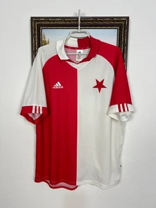 Slavia Praha Home football shirt 2001 Soccer Adidas Jersey Mens Trikot Size L - Picture 1 of 14