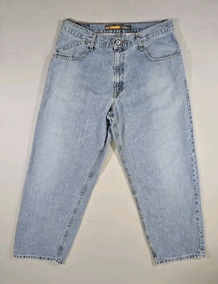 VTG Silvertab Baggy Jeans Mens 34x30 Light Blue Skater Y2K Grunge Comfort Cotton - Image 1 of 4
