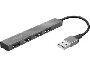 Hub USB - Trust Halyx Aluminium 4-Port Mini, 2.0, Para Portátil de 4 Puertos - Imagen 1 de 3