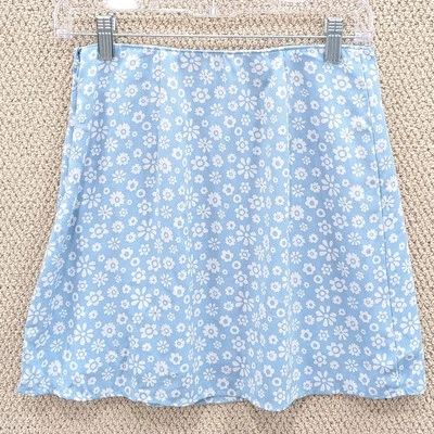 Hollister Ultra High Mini Rise Skirt Size Small Light Blue Floral Cottagecore - Image 1 of 4