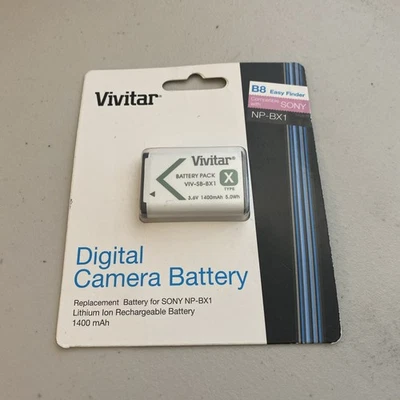 Vivitar B8 Digital Camera Battery Replacement for SONY NP-BX1 New - Image 1 of 2