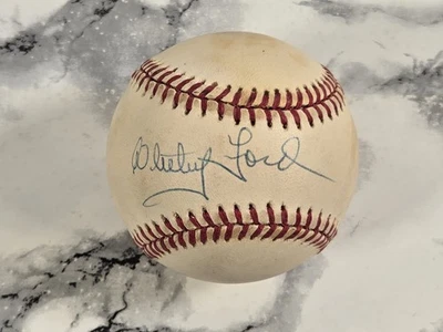 Whitey Ford Autographed / Signed Rawlings Official American League Baseball  - Image 1 of 4