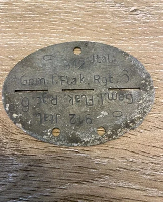 Plaque d’identité Allemand ww2 -german ID Disc - Flak Allemand   - German Flak  - Photo 1/2