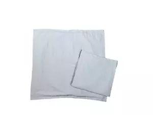 2 fundas de almohada umbral fundas gris liso suave reciclado poliéster par ropa de cama - Imagen 1 de 5