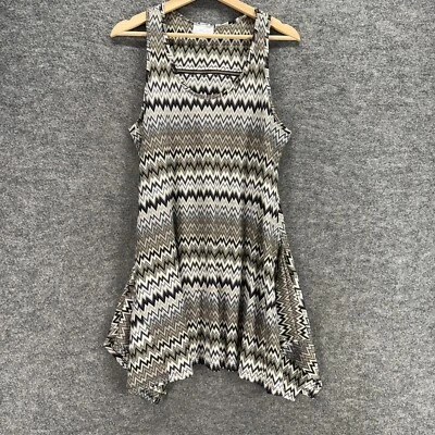 Vestido JonDen Mujer L Grande Gris Rayas Funda Corto Sin Mangas Cuello Redondo Foto 1 de 4