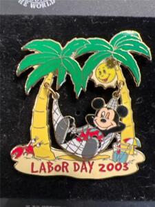 Disney Pin - DCA Labor Day 2003 -- Mickey in a Hammock