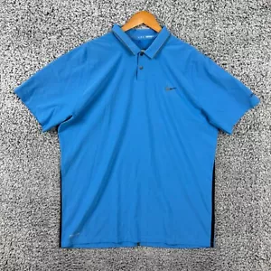 Nike Tiger Woods Collection Camicia Uomo XXL Blu Polo Golf Performance DRI-Fit 2XL - Foto 1 di 15