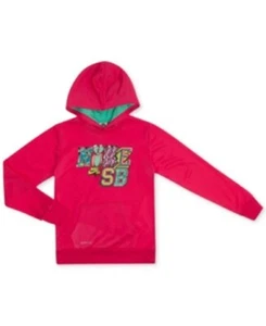 Nike SB Girls Logo Pullover Hoodie Large Pink - Picture 1 of 1