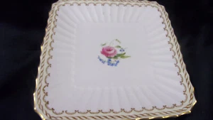 Royal Worcester KENT Z1636/1 Gold TRIM 9 1/4" Square Cake Plate - Picture 1 of 8