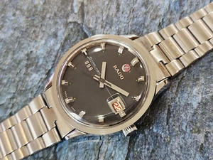 RADO STARLINER 999 AUTOMATIK DATE SWISS MADE EDELSTAHL VINTAGE MATT SCHWARZ - Bild 1 von 8