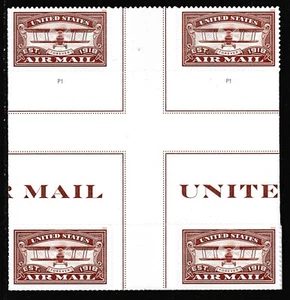 US 5282 Centennial Air Mail Red F cross gutter block 4 MNH 2018 - Picture 1 of 1