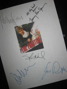Guión de película firmado por The Fugitive x5 Harrison Ford Tommy Lee Jones Moore RPT - Imagen 1 de 1