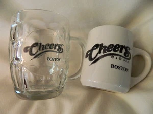 NICE VINTAGE PAIR OF TWO CHEERS ITEMS - ONE STEIN & ONE MUG  - Picture 1 of 9