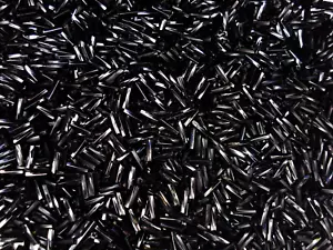Bugle Beads Twisted 6mm Black 100g Glass Tube Long DIY Jewellery - Picture 1 of 1