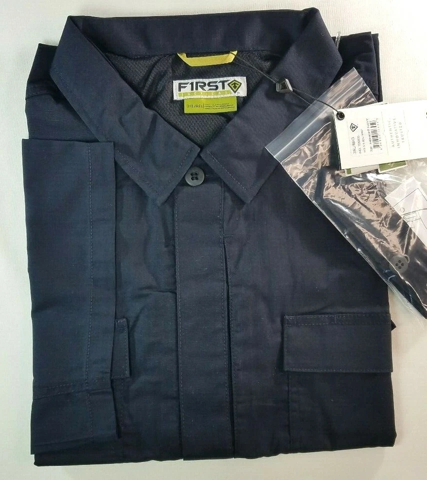 First Tactical Men 4XL Midnight Navy Blue Specialist BDU Shirt Short Sleeve NEW