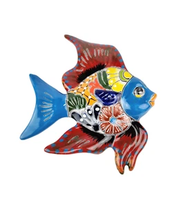 Handcrafted Ceramic Fish – Coastal Mexican Folk Art Wall Decor - Picture 1 of 5