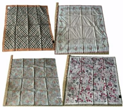 DAKS, Intermode, Laura Ashely Lot of 4 handkerchief Made in Japan 18 X 18 New - Image 1 of 4