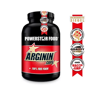 ARGININ CAPS - L-Arginine Base - 200 Kapseln , Powerstar Food - Bild 1 von 2