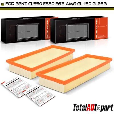 2x Engine Air Filter for Mercedes-Benz C216/C217 CL63 AMG W166/V167 GLE63 AMG S - Image 1 of 4