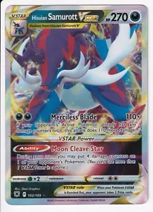 Carta Pokemon Hisuian Samurott VSTAR 102/189 Radianza Astrale TCG NM+ - Foto 1 di 1