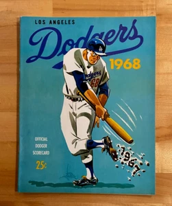 1968 LA Dodgers vs Philadelphia Phillies Scored Program - Picture 1 of 3