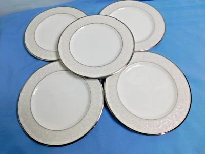 E7 - Noritake Bone China Japan Silver Palace Salad Plates Lot of 5 - Image 1 of 4