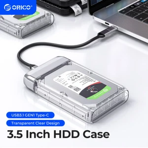 ORICO 2.5/3.5 in Type-C Hard Drive Enclosure Metal HDD Case 5Gbps for PC Laptop - Picture 1 of 16