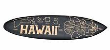 Déco Planche de Surf Hawaii Îles 100cm Avec Fleurs Motif Bois Mers Du Sud Maui