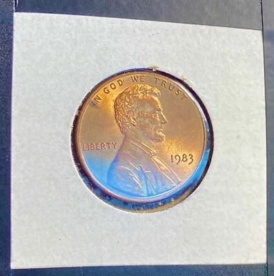1983 Red Lincoln Cent - DDO & DDR FS-802 (mint cond.) - Image 1 of 4