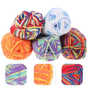10 rollos de hilo de algodón de lana degradada multicolor para tejer ganchillo bebé - Imagen 1 de 12
