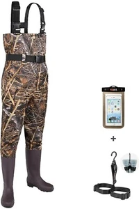 FISHINGSIR Waterproof Chest Waders NYLON PVC Bootfoot Wader for Fishing, Hunting - Picture 1 of 9