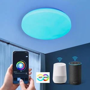 Plafoniera LED SMART 20W RGB CCT lampada WiFi luce multicolore cameretta Alexa - Imagen 1 de 9