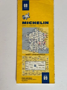 Michelin Map, No 68, of Niort -Chateauroux. 1970's-80's - Picture 1 of 1