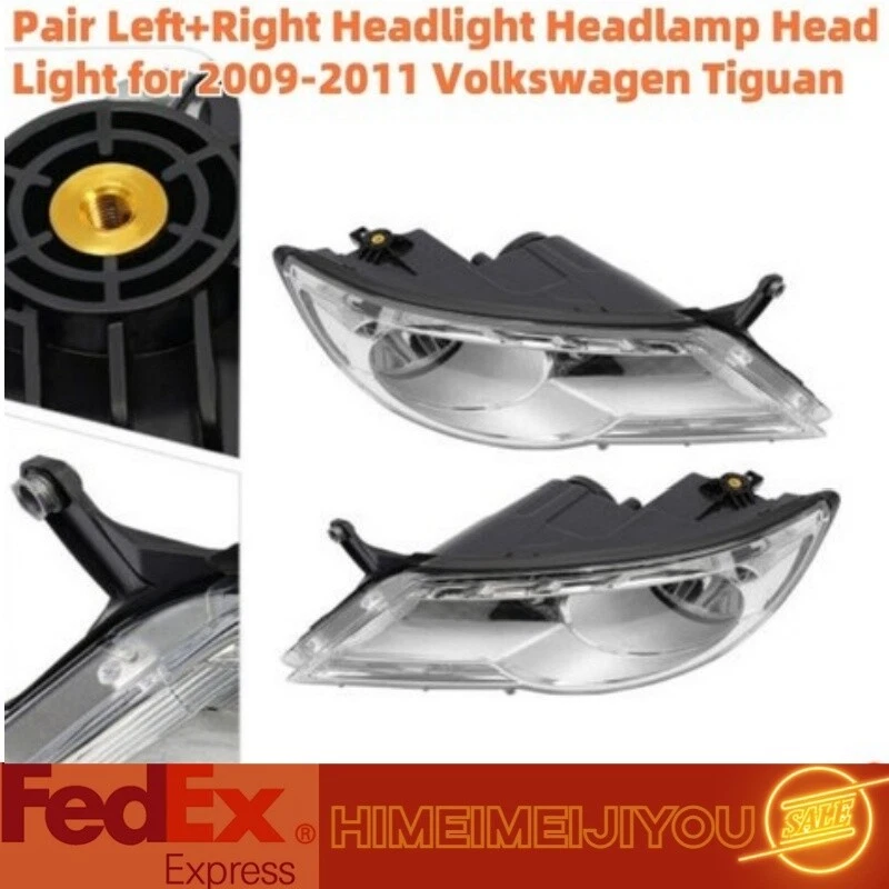 Pair Left+Right Headlight Headlamp Head Light for 2009-2011 Volkswagen Tiguan Foto 1 de 4
