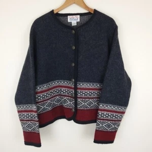 Tally Ho 100% Wool Button Front Sweater - Picture 1 of 9