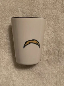 SAN DIEGO or L.A. CHARGERS  FOOTBALL  Shot Glass     Never Used.  Emblem 2 sides - Picture 1 of 8