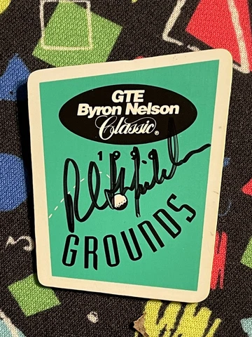 1996 Byron Nelson Classic Ticket Phil Mickelson Signed Badge Career Win #8 Cover