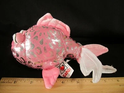 Pink Glitter Fish Webkinz Plush Stuffed ANIMAL ONLY! NO CODE!! - Image 1 of 4