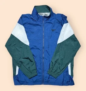 Vintage 1990s Reebok Windbreaker Jacket Men’s Large Blue Vtg 90s - Picture 1 of 4