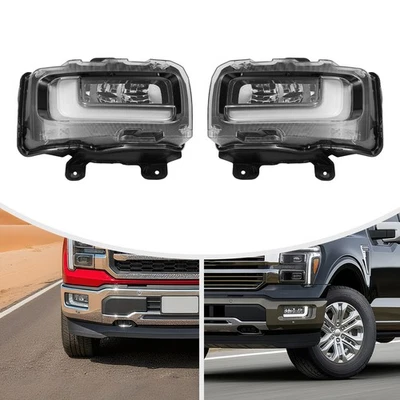 For 2024-2025 Ford F-150 LED Fog Lights Front Bumper Fog Lamps Left+Right Side - Image 1 of 4