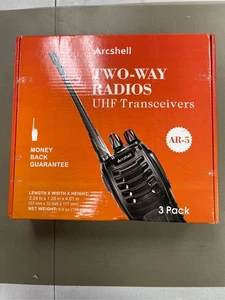Radios bidireccionales recargables de largo alcance con auricular paquete de 5 walkie Arcshell AR-5 - Imagen 1 de 2