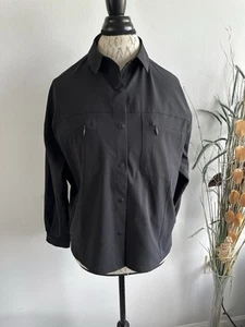 Camisa Lululemon Ventlight Abotonada Calce Relajado Transpirable Negra Talla 6 - Imagen 1 de 9