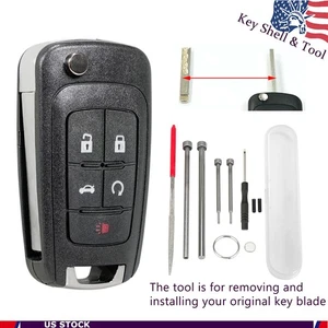 For 2011 2012 2013 2014 2015 2016 Chevrolet Cruze Remote Key Fob Shell Blade Kit - Picture 1 of 9