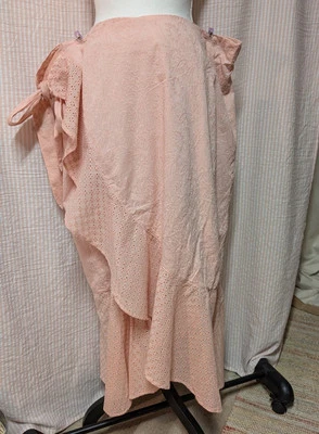 Lane Bryant Soft Pink Cotton Wrap Skirt - Plus Size - Image 1 of 3