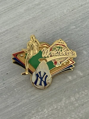 1996 WORLD SERIES NEW YORK YANKEES ATLANTA BRAVES MLB LOGO HAT PIN LAPEL PIN - Image 1 of 2